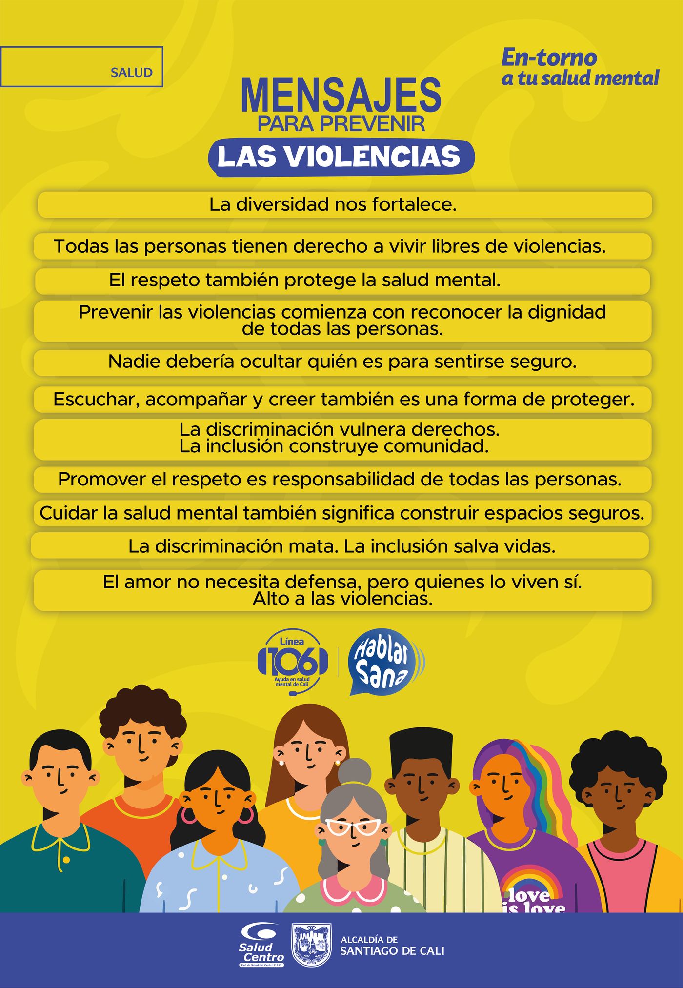 Mensajes para prevenir las violencias